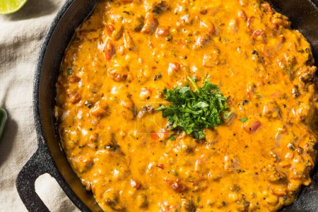 Photo for Homemade Smoked Queso Dip with Tortilla Chips - Royalty Free Image