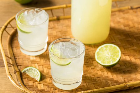Photo for Frozen Refreshing Cold Limeade Drink with a Lime Garnish - Royalty Free Image