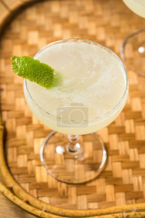 Photo for Cold Boozy LIme Daquiri Cocktail with Rum - Royalty Free Image