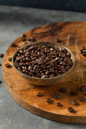 Photo for Organic Roasted Espresso Coffee Beans in a Bowl - Royalty Free Image