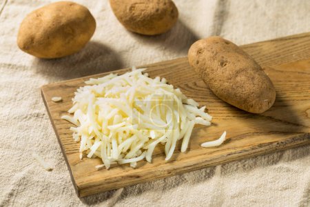 Raw Organic Shredded Potatoes in a Pile