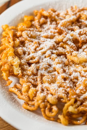 Photo for Sweet Powdered Sugar Funnel Cake at a Fair - Royalty Free Image