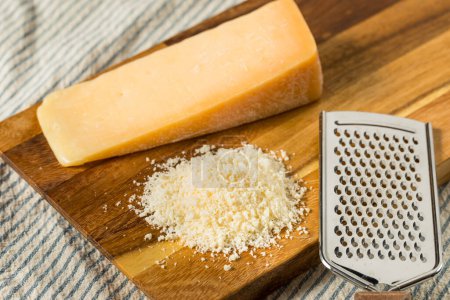 Photo for Organic White Grated Parmesan Cheese in a Pile - Royalty Free Image