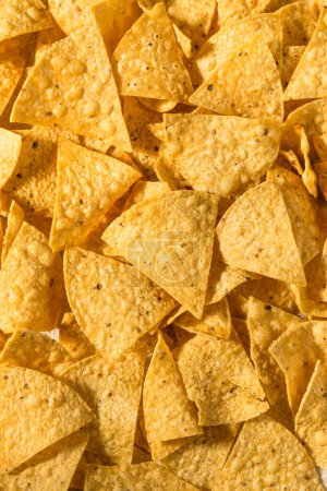Photo for Homemade Triangle Tortilla Corn Chips in a Bowl - Royalty Free Image