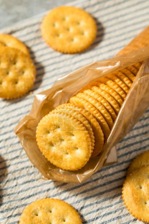 Round Brown Healthy Crackers with Sea Salt