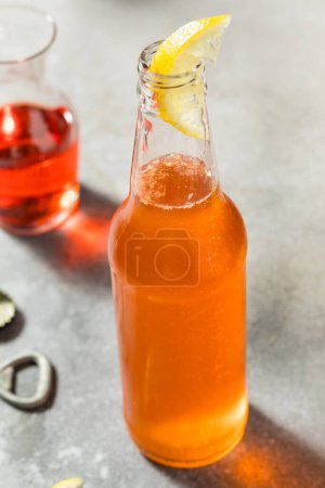 Téléchargez les photos : Boozy Cold Spaghett Cocktail de bière avec une garniture de citron - en image libre de droit
