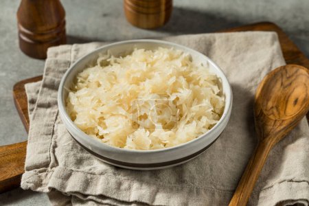 Photo for Organic Raw Cabbage Sauerkraut  in a Bowl - Royalty Free Image