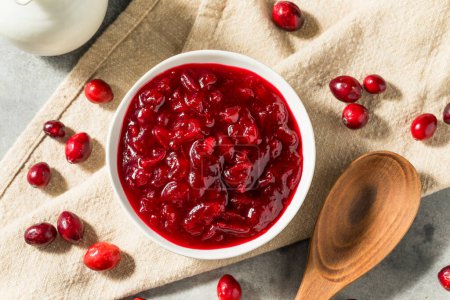 Homemade Thanksgiving Red Cranberry Sauce in a Bowl