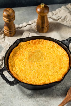 Photo for Thanksgiving Corn Bread Casserole Pudding in a Skillet - Royalty Free Image