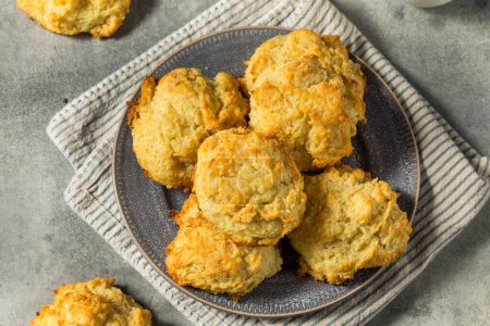Homemade Buttery Buttermilk Drop Biscuits Ready to Eat