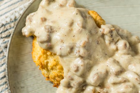 Homemade Southern Biscuits and Gravy for Breakfast