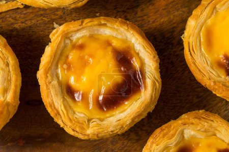 Photo for Homemade Sweet Portuguese Egg Tart Ready to Eat - Royalty Free Image