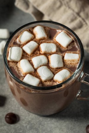 Foto de Cacao de chocolate caliente caliente dulce con malvaviscos - Imagen libre de derechos