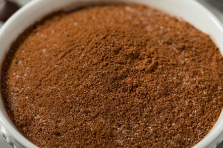 Photo for Dry Organic Hot Cocoa Chocolate Powder Mix in a Bowl - Royalty Free Image