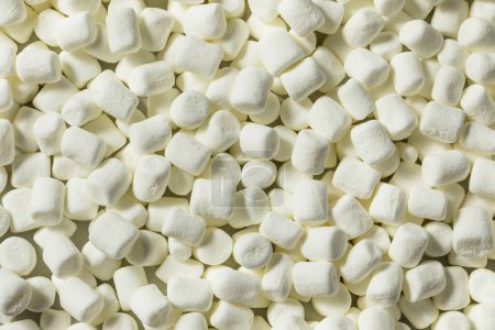 Dry White Organic Mini Marshmallows in a Bowl