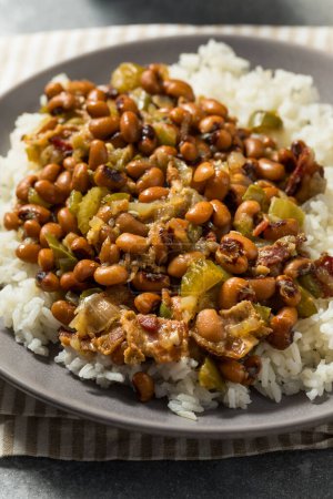 Photo for Savory Homemade Southern Hoppin John with White Rice - Royalty Free Image