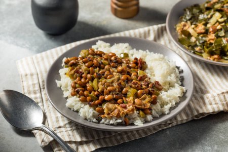 Photo for Savory Homemade Southern Hoppin John with White Rice - Royalty Free Image