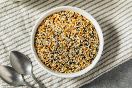 Photo for Organic Dry Everything Bagel Seasoning Spice in a Bowl - Royalty Free Image