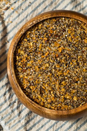 Photo for Dry Steak Meat Seasoning Spices with Salt Pepper and Garlic - Royalty Free Image