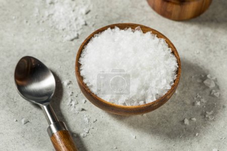 Organic White Maldon Sea Salt in a Bowl