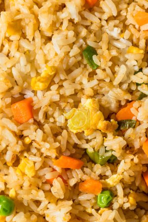 Homemade Chinese Asian Fried Rice with Peas and Carrots