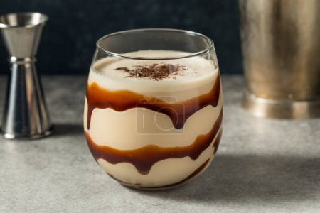Photo for Boozy Frozen Chocolate Mudslide Cocktail with Coffee Liquor - Royalty Free Image