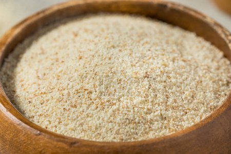Photo for Organic Raw Milled Wheat Farina Grain in a Bowl - Royalty Free Image