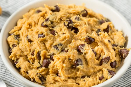 Photo for Healthy Vegan Chickpea Cookie Dough with Chocolate Chips - Royalty Free Image