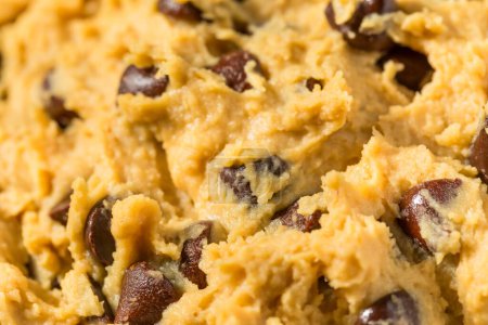 Photo for Healthy Vegan Chickpea Cookie Dough with Chocolate Chips - Royalty Free Image