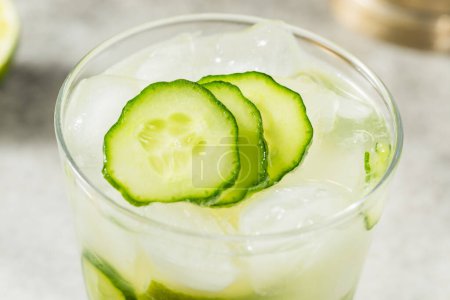 Refreshing Boozy Gordons Cup Cocktail with Gin Cucumber and Lime