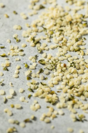 Raw Green Organic Hemp Seeds in a Bowl