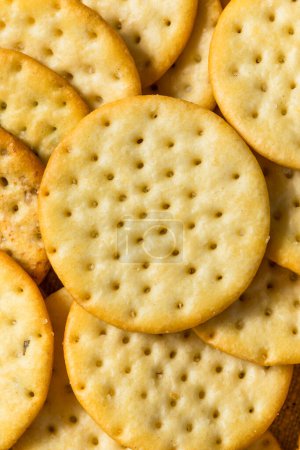 Photo for Assorted Round Whole Wheat Crackers in a Bowl - Royalty Free Image