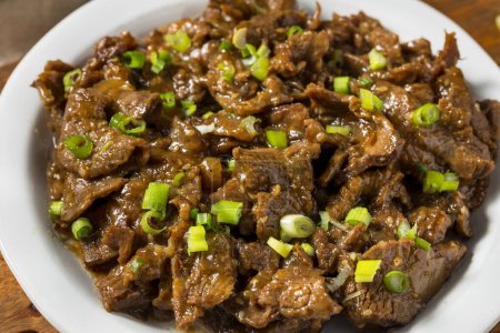 Spicy Korean Beef Bulgogi with Sauce and Scallions