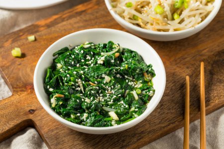 Photo for Homemade Korean Spinach Sigeumnchi Namul Banchan Side Dish - Royalty Free Image