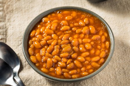 Photo for Homemade Barbecue Baked Beans with Tomato Sauce - Royalty Free Image