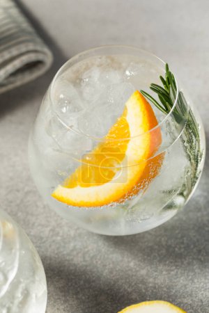 Boozy Refreshing Hard Seltzer Cocktail with Lemon and Rosemary