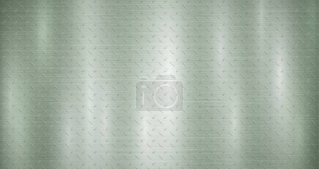 Illustration for Abstract metallic background in green colors with highlights and non slip corrugation - Royalty Free Image
