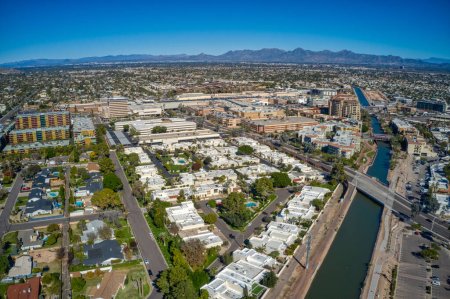 Foto de Vista aérea del suburbio Phoenix de Scottdale, Arizona - Imagen libre de derechos