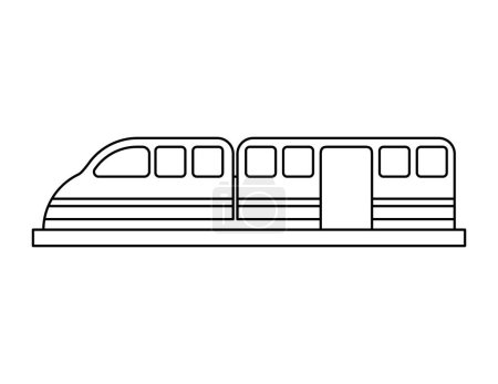 train outline for coloring book template, train illustration for kid worksheet printable