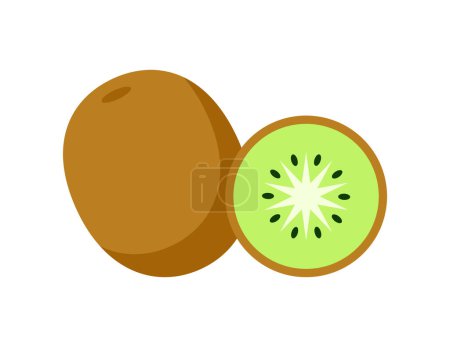 ilustración de la fruta del kiwi para colorear plantilla de libro, kiwi para niños hoja de trabajo imprimible