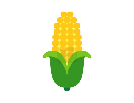 Téléchargez les illustrations : Illustration de maïs sucré pour modèle de livre à colorier, feuille de calcul de maïs sucré pour enfants imprimable - en licence libre de droit