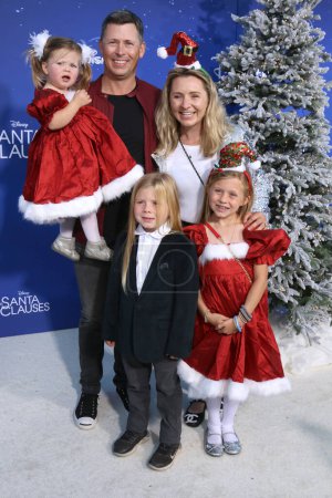 Photo for LOS ANGELES - NOV 6:  Beverly Mitchell, Family at The Santa Clauses Premiere Screening at Walt Disney Studios on November 6, 2022 in Burbank, CA - Royalty Free Image
