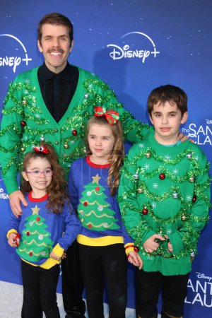 Photo for LOS ANGELES - NOV 6:  Perez Hilton, children at The Santa Clauses Premiere Screening at Walt Disney Studios on November 6, 2022 in Burbank, CA - Royalty Free Image