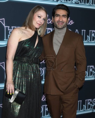 Photo for LOS ANGELES - NOV 15:  Emily V. Gordon, Kumail Nanjiani at the Welcome to Chippendales Premiere at Pacific Design Center on November 15, 2022 in West Hollywood, CA - Royalty Free Image