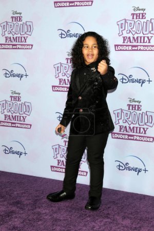 Foto de LOS ANGELES - JAN 19:  Aiden Dodson at The Proud Family - Louder and Prouder Series Premiere at the Nate Holden Performing Arts Center on January 19, 2023 in Los Angeles, CA - Imagen libre de derechos