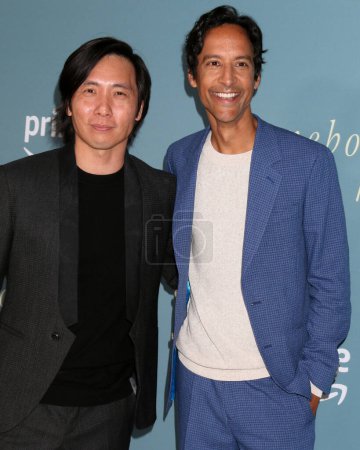 Photo for LOS ANGELES - DEC 1:  Kelvin Yu, Danny Pudi at the Somebody I Used to Know Premiere at the Culver Theater on February 1, 2023 in Culver City, CA - Royalty Free Image