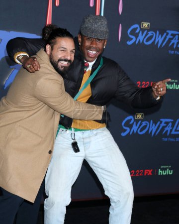 Photo for LOS ANGELES - FEB 15:  Tyler, the Creator, guest at the Snowfall Series Six premiere at the Ted Mann Theater on February 15, 2023 in Los Angeles, CA - Royalty Free Image