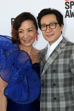 Photo for LOS ANGELES - MAR 4:  Michelle Yeoh, Ke Huy Quan at the 2023 Film Independent Spirit Awards at the Tent on the Beach on March 4, 2023 in Santa Monica, CA - Royalty Free Image