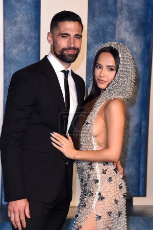 Photo for LOS ANGELES - MAR 12:  Sebastian Lletget, Becky G at the 2023 Vanity Fair Oscar Party at the Wallis Annenberg Center for the Performing Arts on March 12, 2023 in Beverly Hills, CA - Royalty Free Image