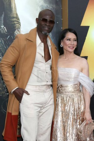 Photo for LOS ANGELES - MAR 14:  Djimon Hounsou, Lucy Liu at the Shazam! Fury Of The Gods Los Angeles Premiere at the Village Theater on March 14, 2023 in Westwood, CA - Royalty Free Image
